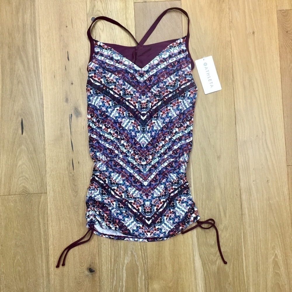 Athleta Marrakesh Side Scrunch Tankini Swim Top - Picture 4 of 11